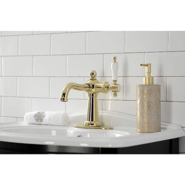 Kingston Brass Heritage Two Handle Mono Deck Lavatory Faucet with Brass  Pop-up ＆ Optional Deck Plate 並行輸入品 浴室、浴槽、洗面所