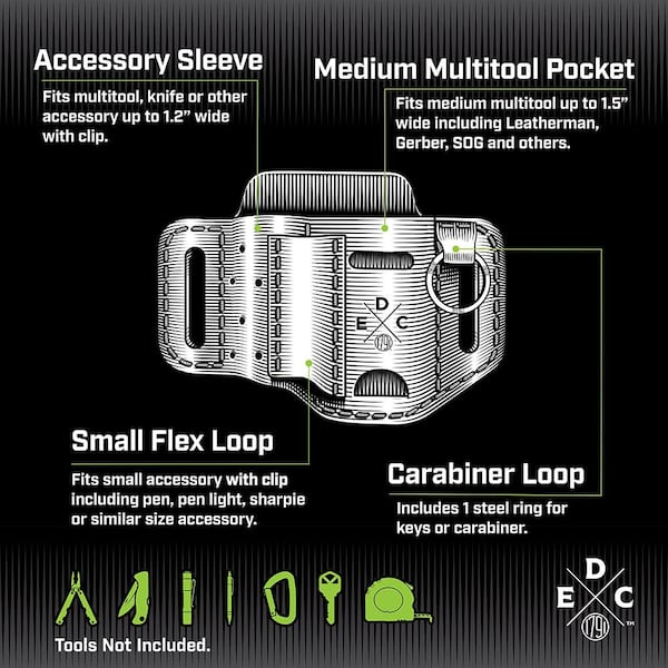 8.3 in. Standard Medium Burgundy Full-Grain Leather Tool Organizer