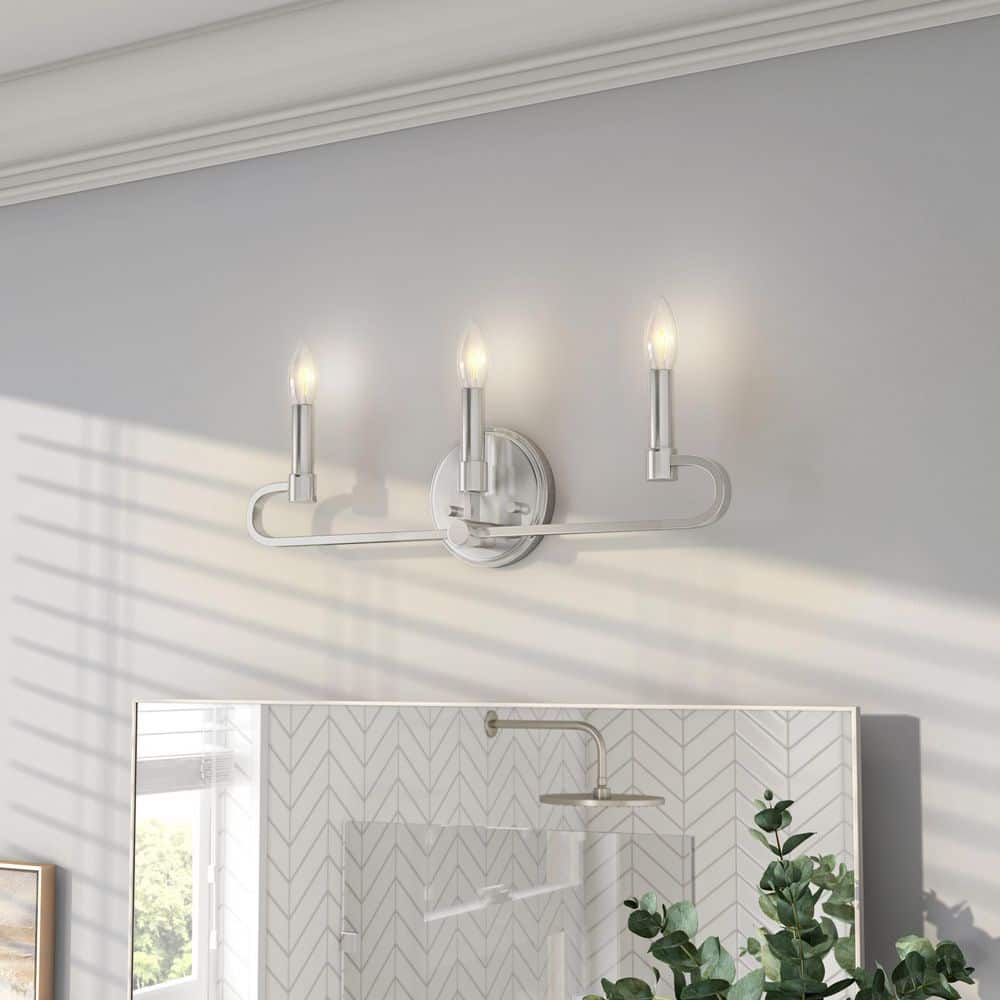 Summit 20 in. 3-Light Brushed Nickel Modern Vanity Light price history on PriceWatchPro