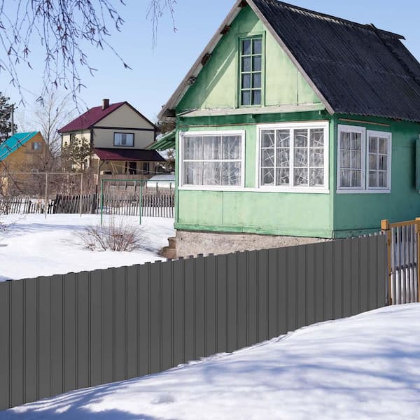 19.69 L x 0.01 W x 63.39 in. H Metal Privacy Screen Outdoor Border