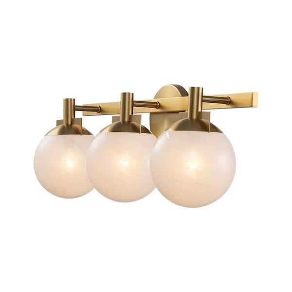 Monteaux Lighting Brooklyn 24 in. 3-Light Gold Bathroom Vanity