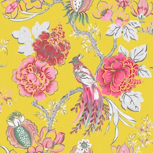 Chinoiserie Canary Yellow Wallpaper