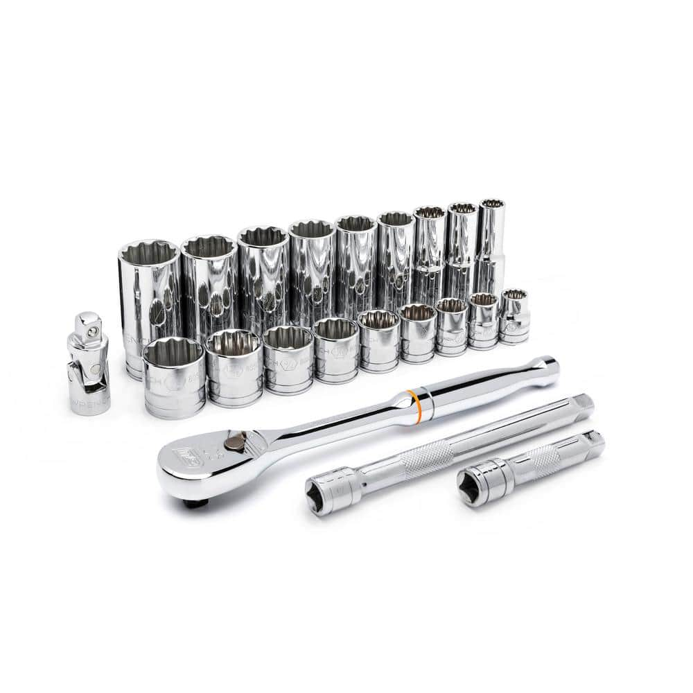 Gearwrench-80691 3/8 In. Drive 12 Point SAE, 22 Pc. Socket Set