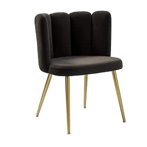 Bona Charcoal Side Chair with Tufted Back