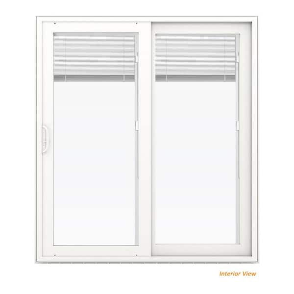 Jeld Wen 72 In X 80 V 4500 White Vinyl Right Hand Full Lite Sliding Patio Door W Internal Blinds Thdjw155900245 The Home Depot Jeld Wen 72 In X 80 V 4500 White, Patio Door Blinds Home Depot
