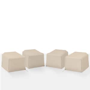 4-Pieces Tan Outdoor Chair Furniture Cover Set