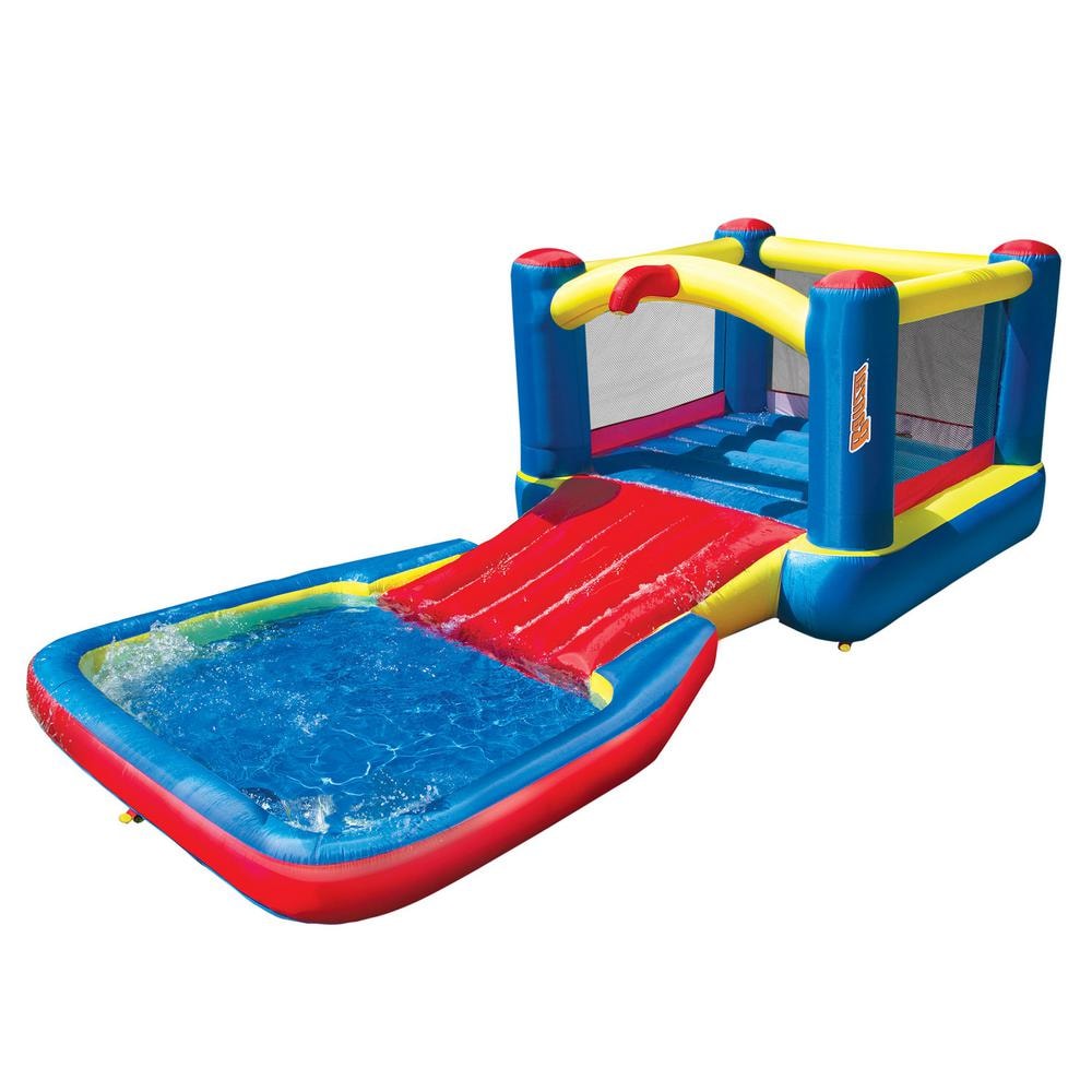 Multicolor Heavy Duty Inflatable Water Park with Slide and Bounce House