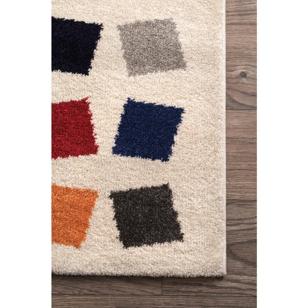 Multicolor Abstract Synthetic 8' x 10' Rectangular Area Rug