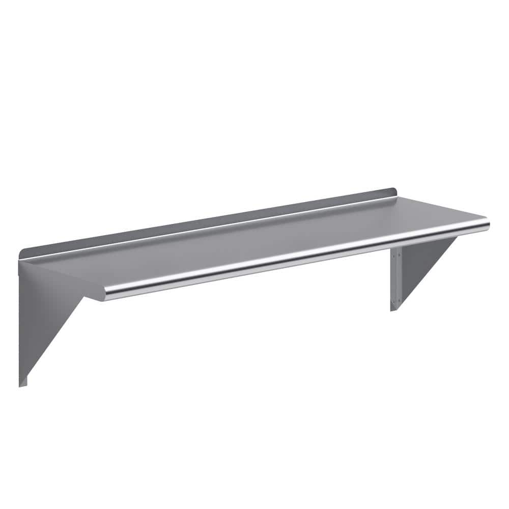 48" Stainless Steel Wall Shelf with Brackets