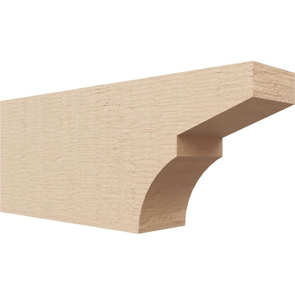Ekena Millwork 4-in. x 8-in. x 20-in. Monterey Woodgrain, Primed Tan Timberthane Polyurethane Rafter Tail Brace