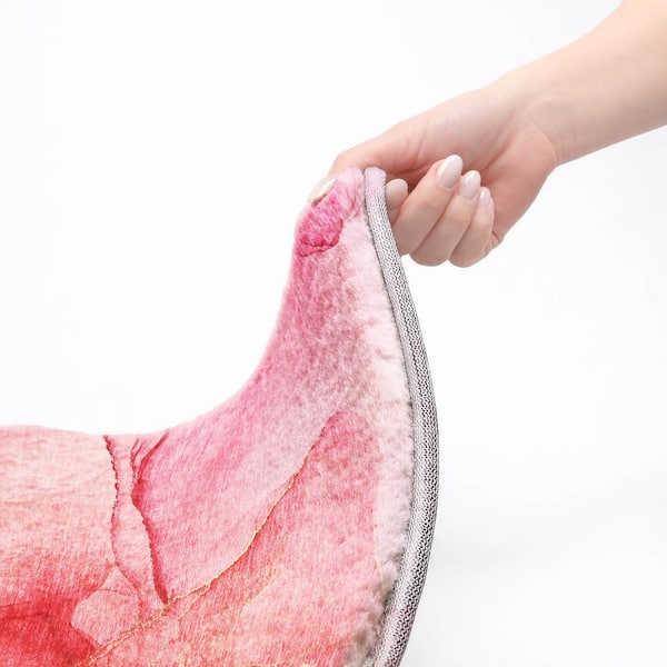 Dream Shag Premium Machine Washable Abstract ADS507 Pink 2 ft. x 3 ft. Accent Rug