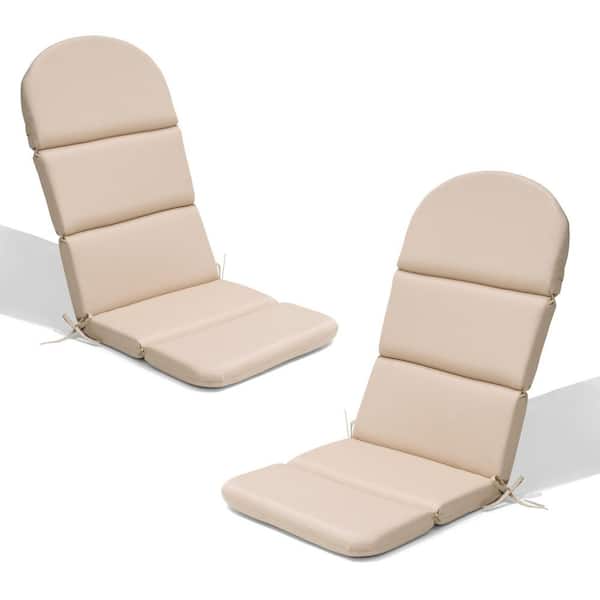20 x 50 2-Piece Deep Seating Patio Outdoor Adirondack Chair Cushion in Beige