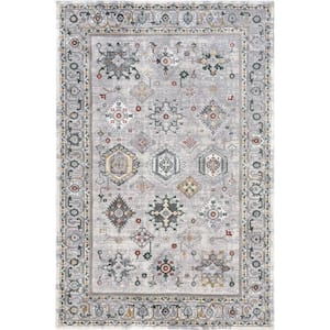 Malinda Traditional Bordered Beige 5 ft. 3 in. x 8 ft. Area Rug