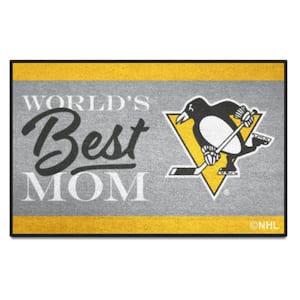 Pittsburgh Penguins Yellow World's Best Mom 19 in. x 30 in. Starter Mat Accent Rug