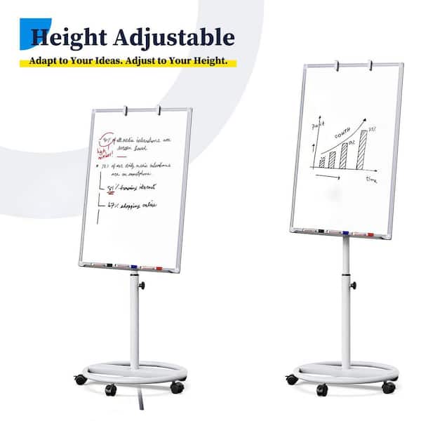 Bulletin Boards 36 x 24 in. Portable Dry Erase Board Whiteboard Panel Dry Erase Standing Board with Flipchart Hooks