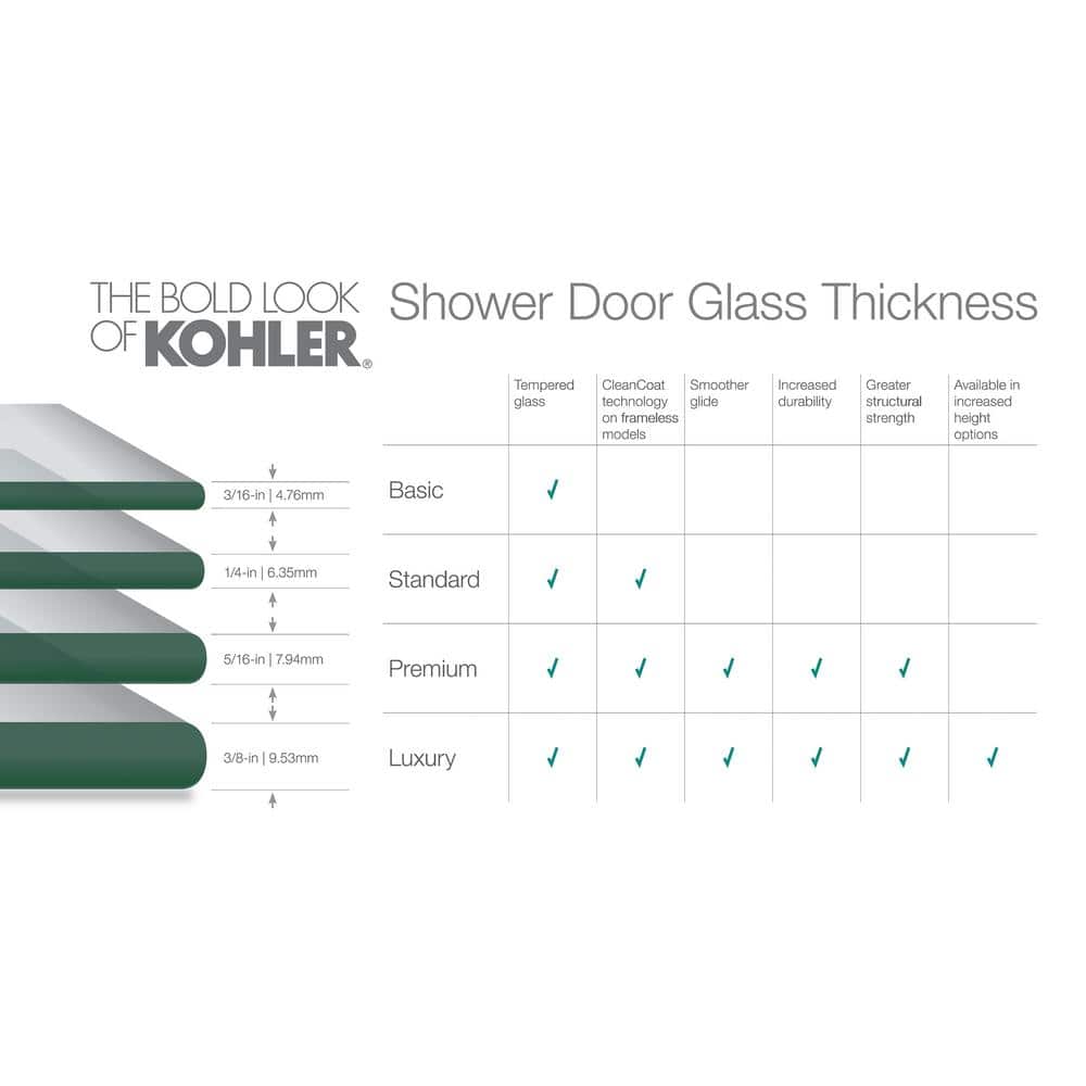 Elate Bright Silver Frameless Sliding Shower Door with Crystal Clear Glass
