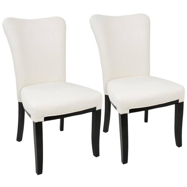 Lumisource Olivia Espresso and Cream Dining Chair (Set of 2)