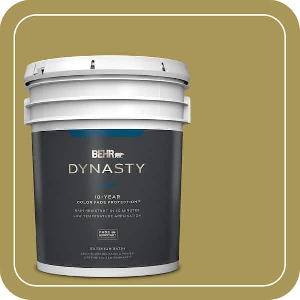 BEHR DYNASTY 5 gal. #390D-6 Spring Moss Satin Enamel Exterior Stain-Blocking Paint & Primer