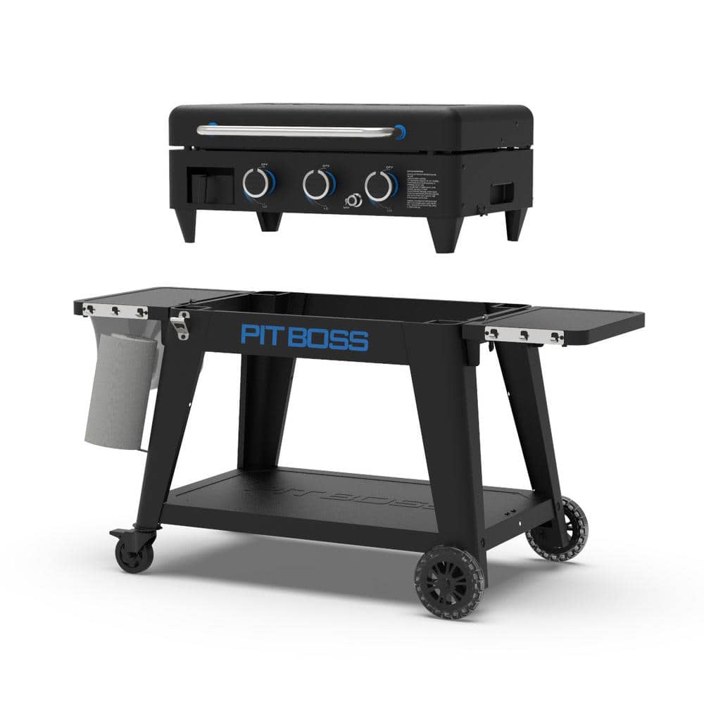 Pit Boss Black 3-Burner Portable Gas Griddle with Ceramic Surface