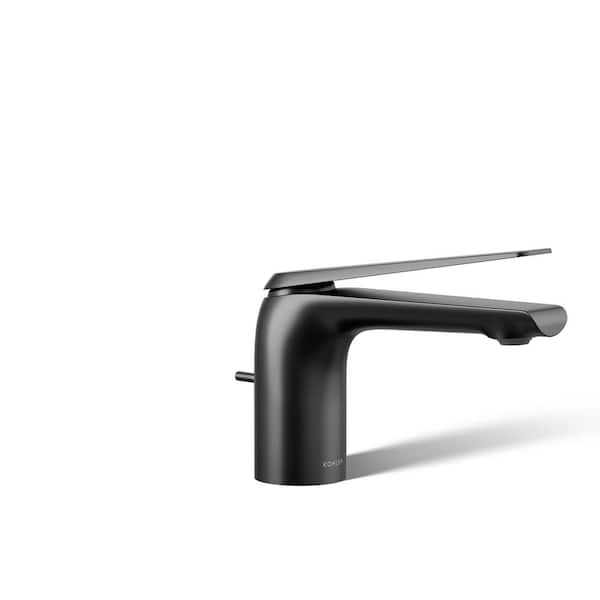 KOHLER Avid Single Hole Installation Bathroom Faucet with Single Handle in Matte Black