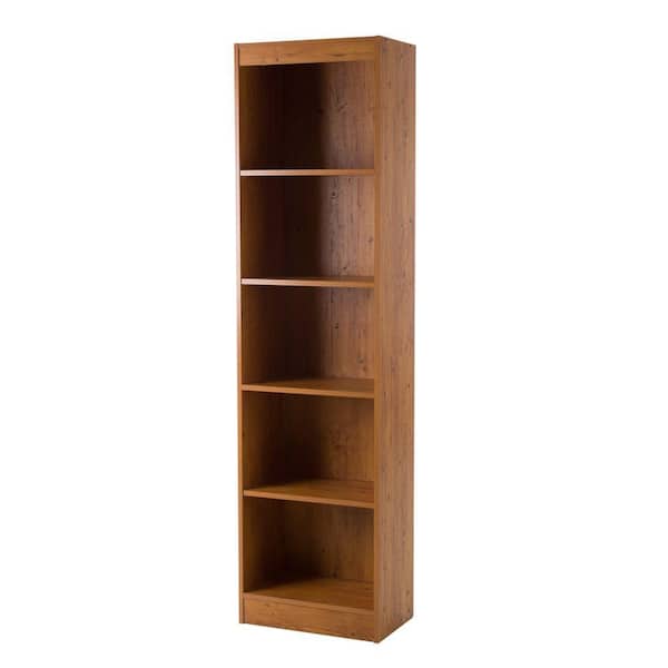 South Shore 68.75 in. Country Pine Faux Wood 5-shelf Standard Bookcase with Adjustable Shelves