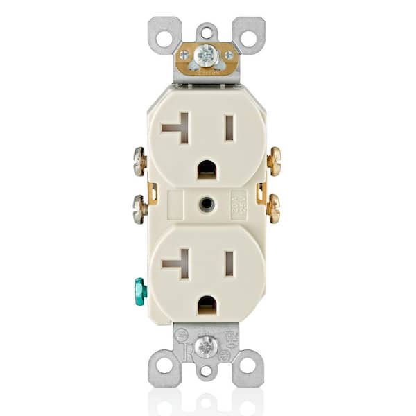 20 Amp 125 V Tamper Resistant Duplex Outlet/Receptacle, Light Almond (1-Pack) T5820-TS
