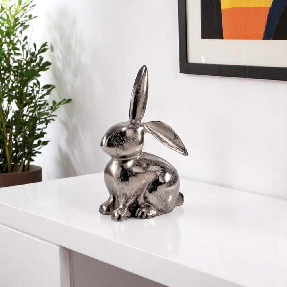 HomeRoots Silver 6 in. x 9.25 in. Novelty Metal Abstract