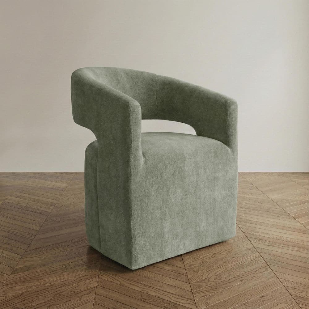 Furniture of America Belte Modern Green Fabric Upholstered Accent