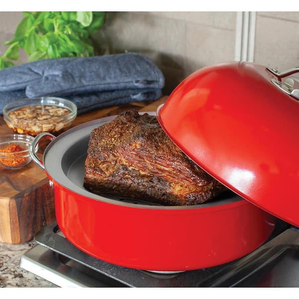 kettle smoker indoor outdoor cooker Nordic Ware 0 qt. Aluminum Kettle Smoker 36556M
