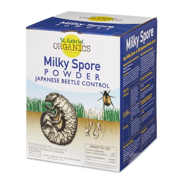St. Gabriel ORGANICS 40 oz. Milky Spore Powder Organic Japanese Beetle Grub Killer
