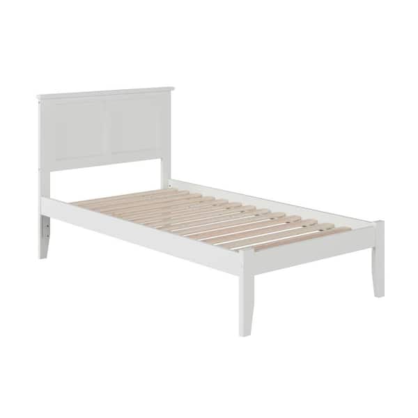 Atlantic Furniture Madison Twin Panel Platform Bed in White 