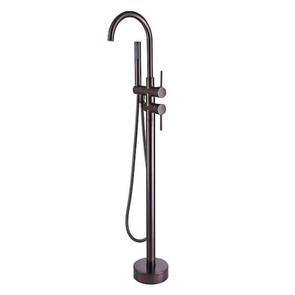 Maincraft 2-Handle Residential Freestanding Bathtub Faucet with Hand Shower in Oil Rubbed Bronze