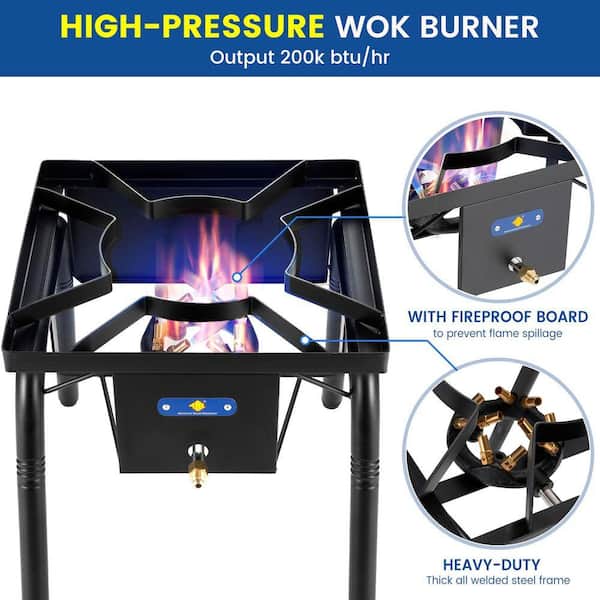 ARC Propane Burner for Outdoor Cooking, Single Burner Propane