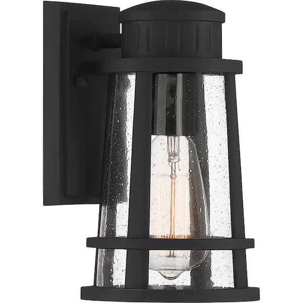 Quoizel Dunham 1-Light Black Outdoor Wall Lantern Sconce