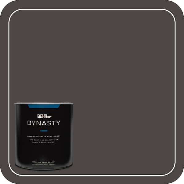 BEHR DYNASTY 1 qt. Home Decorators Collection #HDC-CL-14A Warm Onyx Satin Enamel Interior Stain-Blocking Paint & Primer