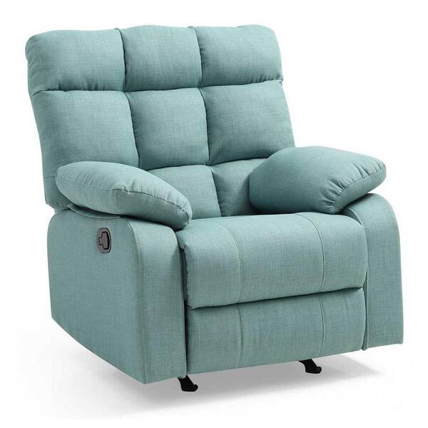 teal blue recliner chair