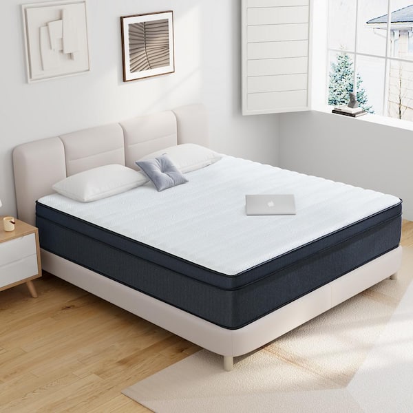 Ofanext Full Medium Innerspring Mattress Hybrid Pocket Spring 12 in. Bed-in-a-Box Mattress