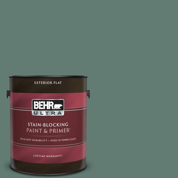 BEHR ULTRA 1 gal. #S430-6 Forest Edge Flat Exterior Paint & Primer