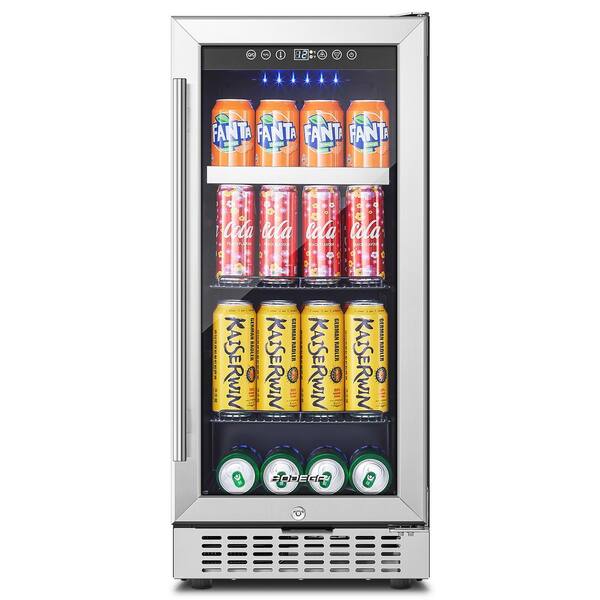 BODEGA 15 in. Builtin Single Zone 100Cans Beverage Cooler Fridge in