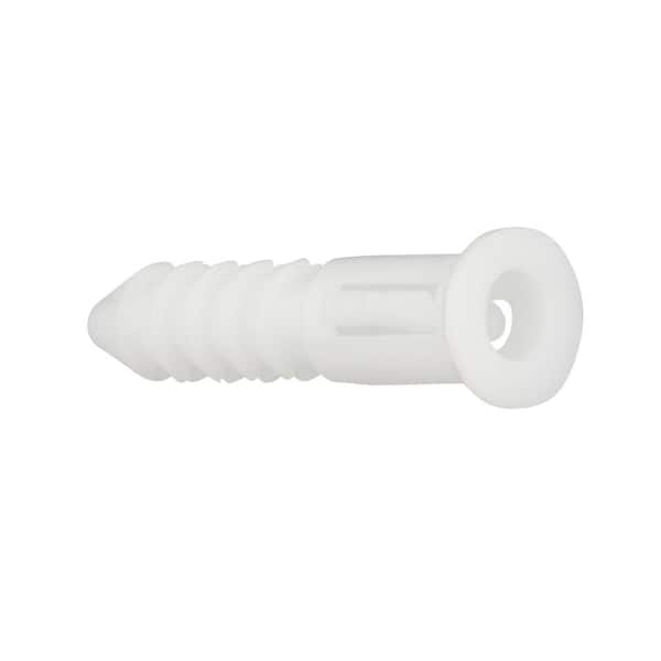 1/4" X 1-1/4" White Plastic Wall Anchors 100 pieces 