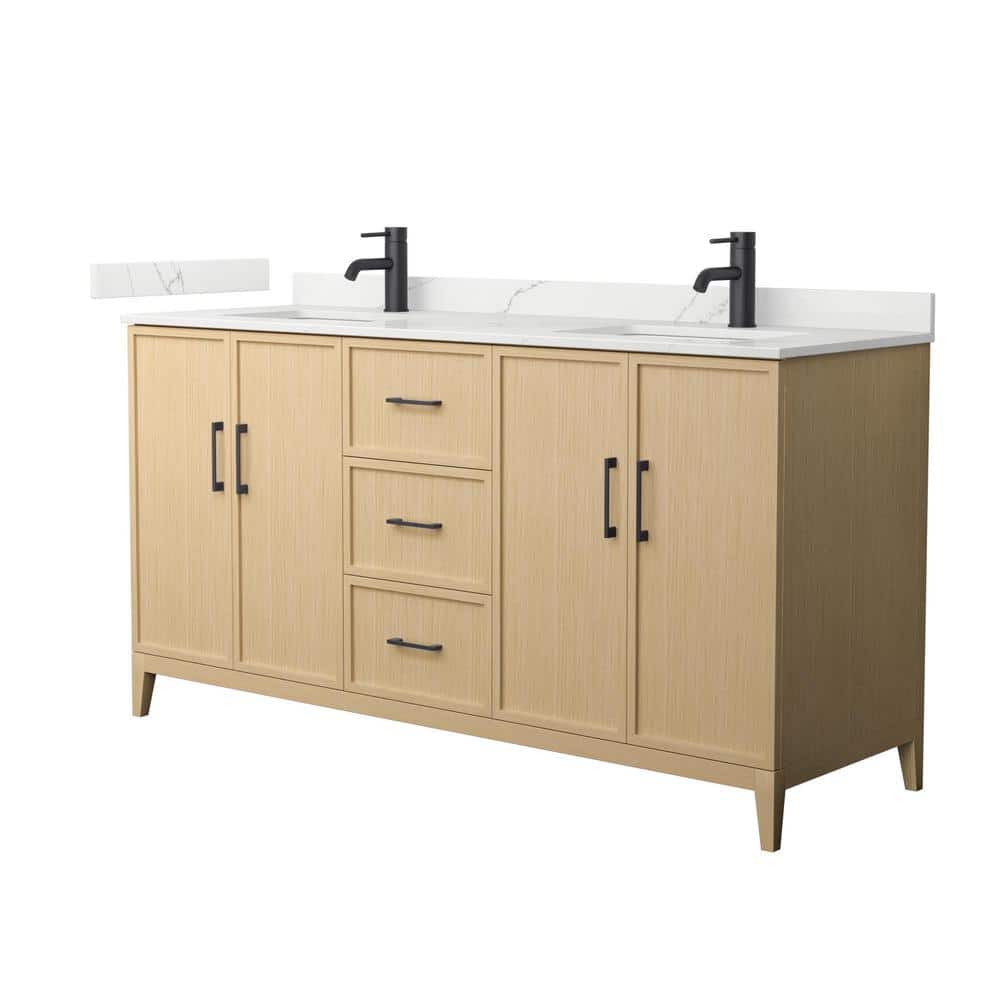 Elan 66 in. W x 22 in. D x 35 in. H Double Bath Vanity in White Oak with Giotto Quartz Top price history on PriceWatchPro
