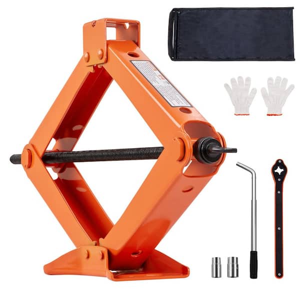VEVOR Scissor Jack, 5512 lbs. Scissor Car Jack, 3.7 in.-17.1 in. Lifting Range Scissor Lift Jack with Ratcheting Handle