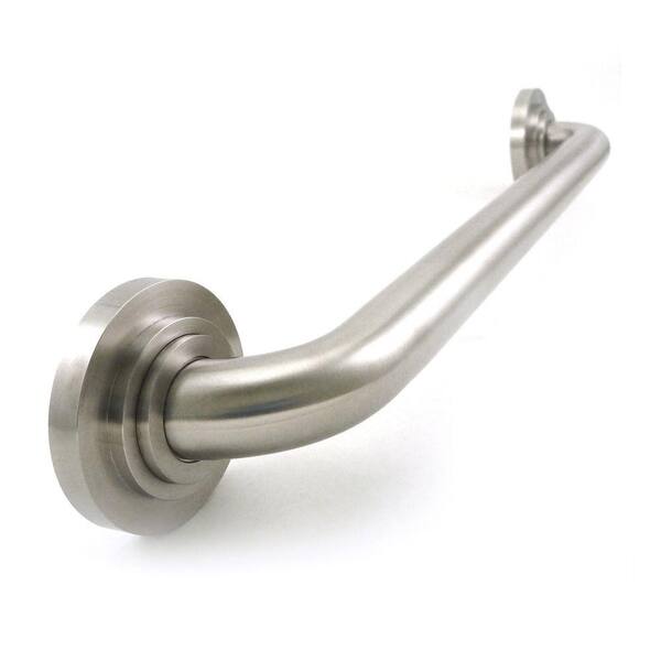 WingIts Platinum Designer Series 30 in. x 1.25 in. Grab Bar Halo in Satin Stainless Steel (33 in. Overall Length)