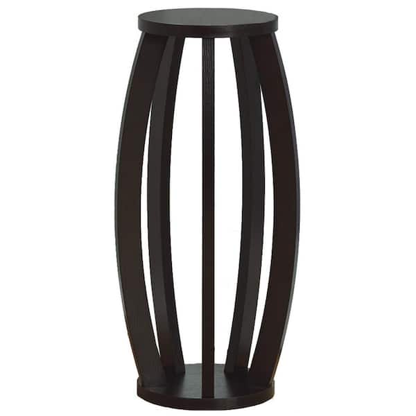 FC Design 32 in. H Red Cocoa Round Pedestal Plant Stand with Curved Leg