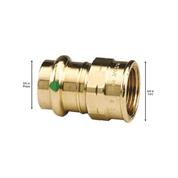 ProPress 3/4 in. Press x 3/4 in. FPT Zero-Lead Bronze Adapter (10-Pack)