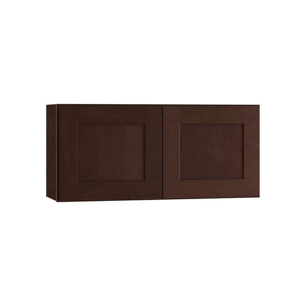 Newport 36 in. W x 12 in. D x 15 in. H Assembled Plywood Wall Bridge Kitchen Cabinet in Manganite with Soft Close price history on PriceWatchPro