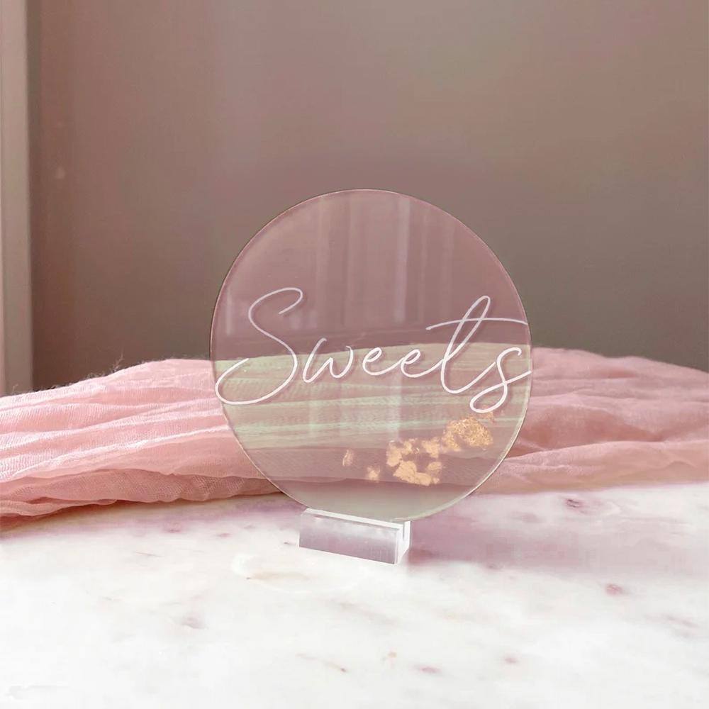 Clear Round Acrylic Sheet Tabletop Disc 16"