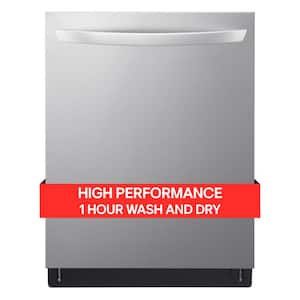 24 in. Top Control Smart Wi-Fi Enabled Dishwasher, QuadWash Pro, Dynamic Heat Dry, 3rd Rack, PrintProof Stainless Steel