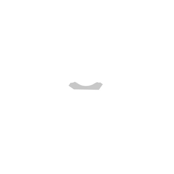 Kunal Kitchens - Brighton Raised 96 in. W x 2.28 in. H x 3 in. D Cove Crown Molding Assembled Wall in Painted White