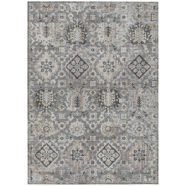 Chantille Machine Washable Indoor/Outdoor Abstract ACN1998 Gray 3 ft. x 4 ft. Area Rug